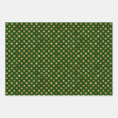 Wrapping Paper Sheets - Green And Gold Pattern Geschenkpapier Set (Vorderseite 3)