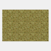 Wrapping Paper Sheets - Green And Gold Pattern Geschenkpapier Set (Vorderseite 2)