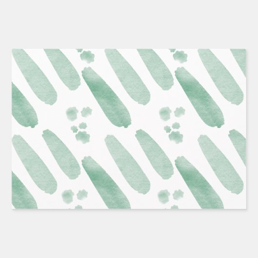 Wrapping Paper Sheets - Green Elements Geschenkpapier Set (Vorderseite)