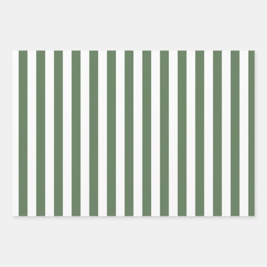Wrapping Paper Sheets - Green & White Christmas Geschenkpapier Set (Vorderseite 3)