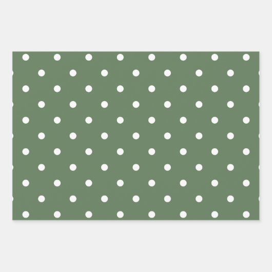 Wrapping Paper Sheets - Green & White Christmas Geschenkpapier Set (Vorderseite 2)