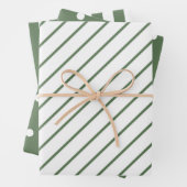 Wrapping Paper Sheets - Green & White Christmas Geschenkpapier Set (Beispiel)
