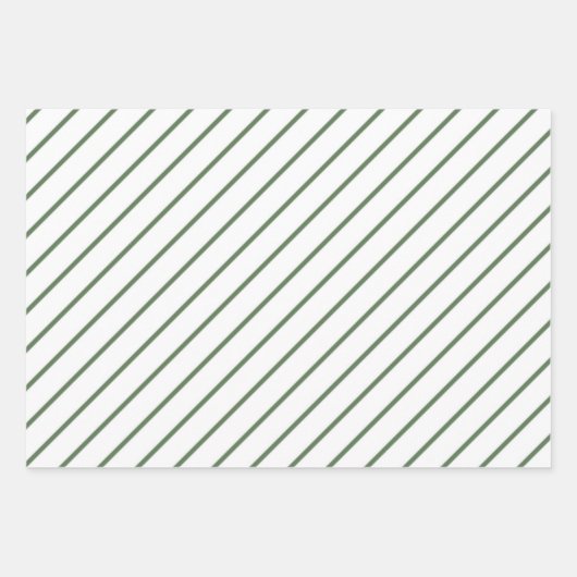 Wrapping Paper Sheets - Green & White Christmas Geschenkpapier Set (Vorderseite)