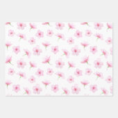 Wrapping Paper Sheets - Pink Flower Patterns Geschenkpapier Set (Vorderseite 3)