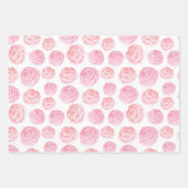 Wrapping Paper Sheets - Pink Flower Patterns Geschenkpapier Set (Vorderseite 2)