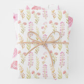 Wrapping Paper Sheets - Pink Flower Patterns Geschenkpapier Set (Beispiel)