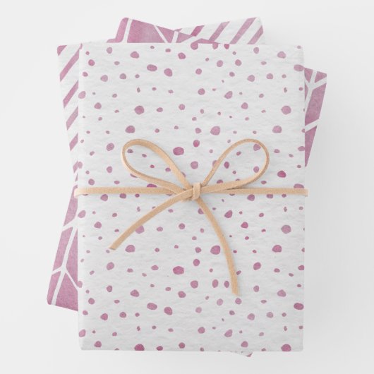 Wrapping Paper Sheets - Pink Patterns Geschenkpapier Set (Beispiel)