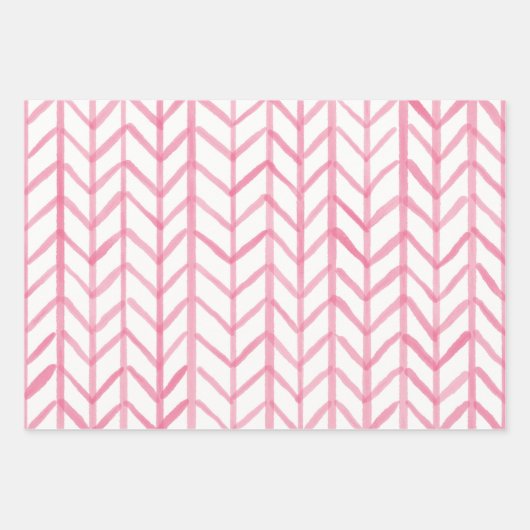 Wrapping Paper Sheets - Pink Patterns Geschenkpapier Set (Vorderseite)