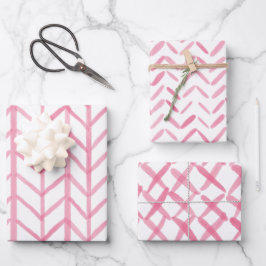 Wrapping Paper Sheets - Pink Patterns Geschenkpapier Set