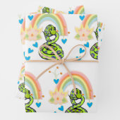 Wrapping Paper Sheets Schlangen Rainbow Geschenkpapier Set (Beispiel)