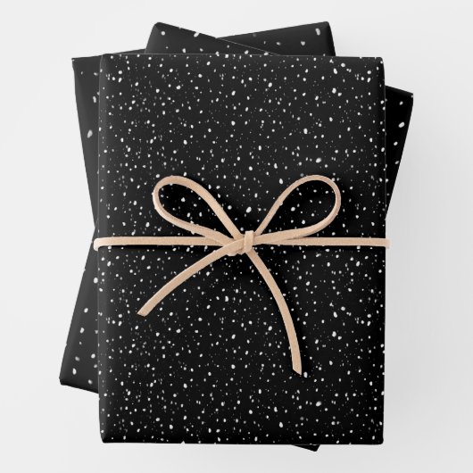 Wrapping Paper Sheets - Snow Pattern Geschenkpapier Set (Beispiel)
