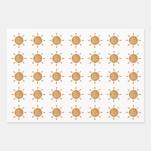 Wrapping Paper Sheets - Sun Geschenkpapier Set (Vorderseite)
