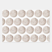 Wrapping Paper Sheets - Sun, Moon And Falling Star Geschenkpapier Set (Vorderseite 2)