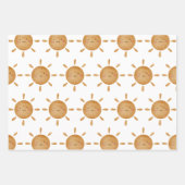 Wrapping Paper Sheets - Sun, Moon And Falling Star Geschenkpapier Set (Vorderseite)