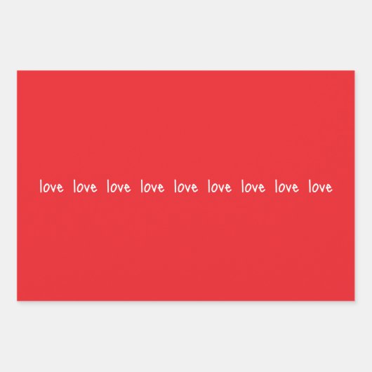 Wrapping Paper Sheets Valentine's Liebe Red Black Geschenkpapier Set (Vorderseite 2)