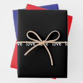 Wrapping Paper Sheets Valentine's Liebe Red Black Geschenkpapier Set (Beispiel)