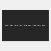 Wrapping Paper Sheets Valentine's Liebe Red Black Geschenkpapier Set (Vorderseite)