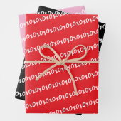 Wrapping Paper Sheets Valentine's Red Pink Black Geschenkpapier Set (Beispiel)