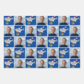 Wrapping Paper Sheets von Santa Shark Foto Geschenkpapier Set (Vorderseite)