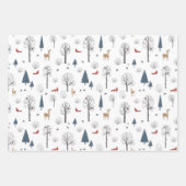 Wrapping Paper Sheets - Winter Patterns Geschenkpapier Set (Vorderseite)