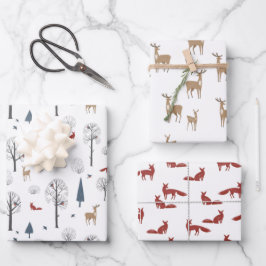 Wrapping Paper Sheets - Winter Patterns Geschenkpapier Set