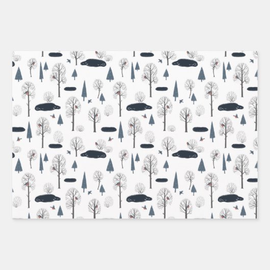 Wrapping Paper Sheets - Winter Patterns Geschenkpapier Set (Vorderseite 2)