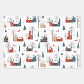 Wrapping Paper Sheets - Winter Patterns Geschenkpapier Set (Vorderseite)