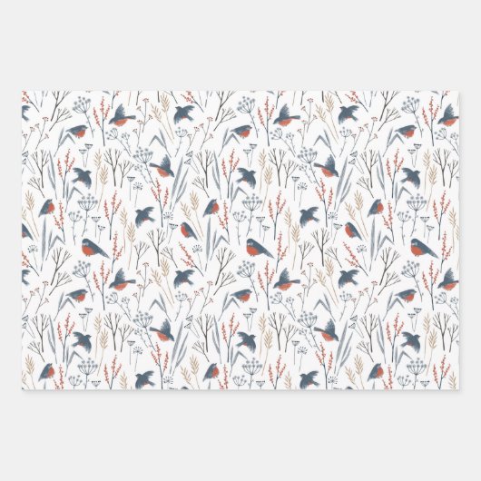 Wrapping Paper Sheets - Winter Patterns Geschenkpapier Set (Vorderseite 3)