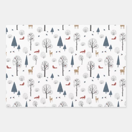 Wrapping Paper Sheets - Winter Patterns Geschenkpapier Set (Vorderseite 2)