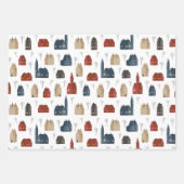 Wrapping Paper Sheets - Winter Patterns Geschenkpapier Set (Vorderseite)