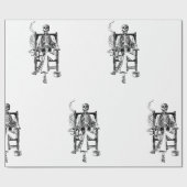 Wrapping Paper SKELETON RAUCHER CIGARETTE Geschenkpapier (Flach)
