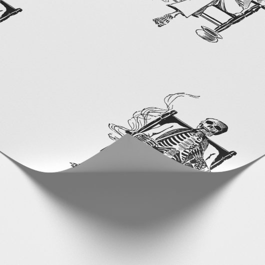 Wrapping Paper SKELETON RAUCHER CIGARETTE Geschenkpapier (Ecke)