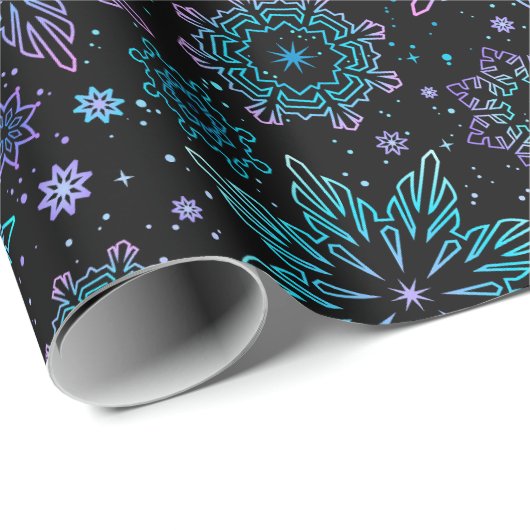 Wrapping paper "Snowflakes" Geschenkpapier (Rolleneckpunkt)