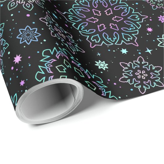 Wrapping paper "Snowflakes" Geschenkpapier (Rolleneckpunkt)