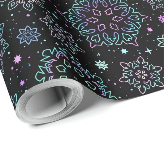 Wrapping paper "Snowflakes" Geschenkpapier (Rolleneckpunkt)