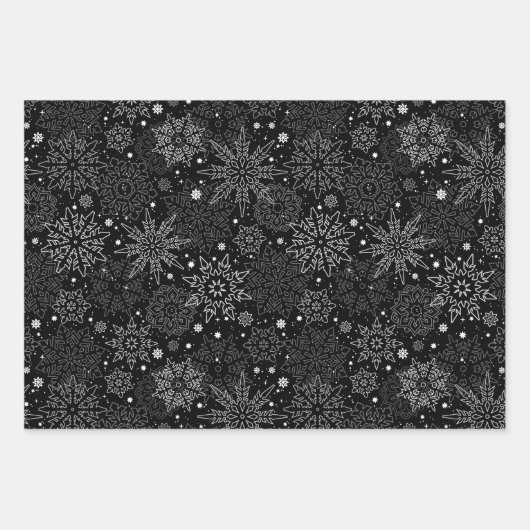 Wrapping paper "Snowflakes" Geschenkpapier Set (Vorderseite 3)