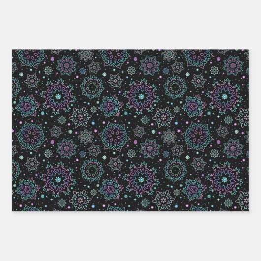Wrapping paper "Snowflakes" Geschenkpapier Set (Vorderseite 2)