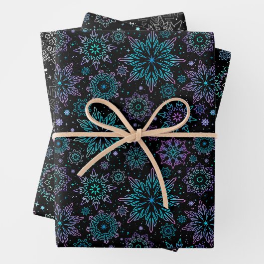 Wrapping paper "Snowflakes" Geschenkpapier Set (Beispiel)