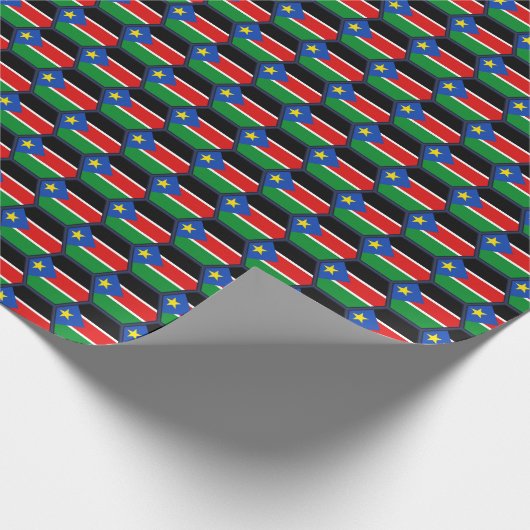 Wrapping Paper "South Sudan Flag Honeycomb Wrappin Geschenkpapier (Ecke)