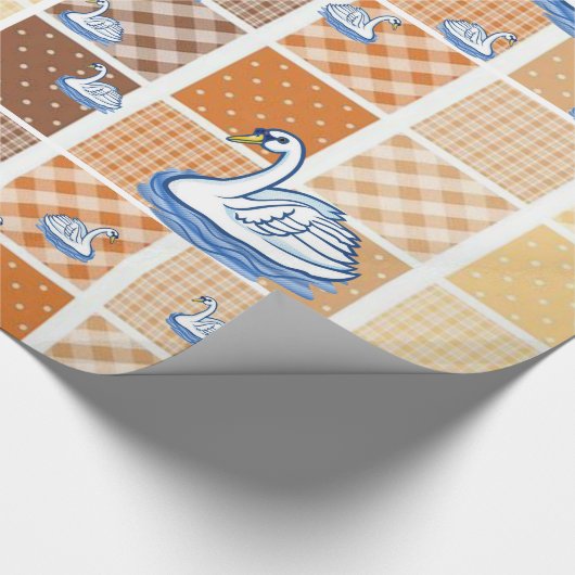 Wrapping Paper Swans Geschenkpapier (Ecke)