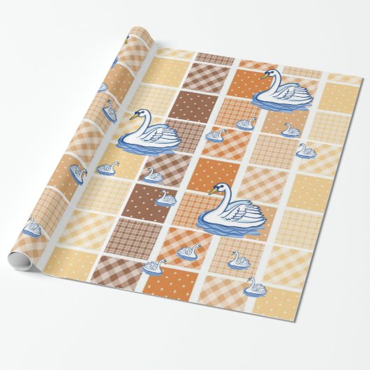 Wrapping Paper Swans Geschenkpapier (Ungerollt)