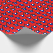 Wrapping Paper "Taiwan Flag Honeycomb" Geschenkpapier (Ecke)