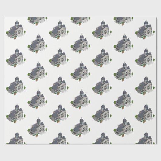 Wrapping Paper Tempel Geschenkpapier (Flach)
