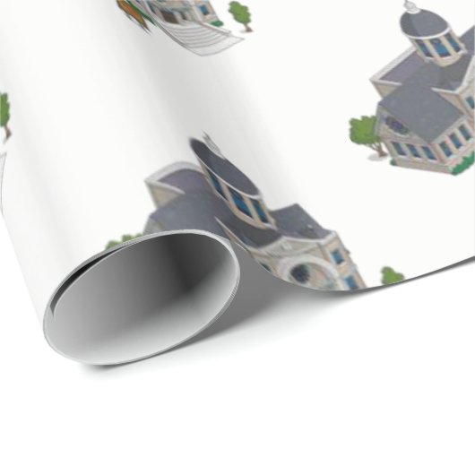 Wrapping Paper Tempel Geschenkpapier (Rolleneckpunkt)