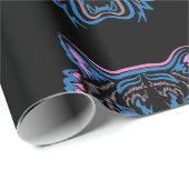 Wrapping Paper TIGER ON BLACK. Geschenkpapier (Rolleneckpunkt)
