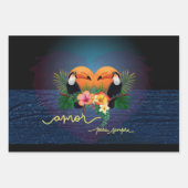 Wrapping Paper - Tropischer Vogel - Liebe Geschenkpapier Set (Vorderseite)