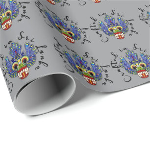 Wrapping Paper über die kulturelle Maske Sri Lanka Geschenkpapier