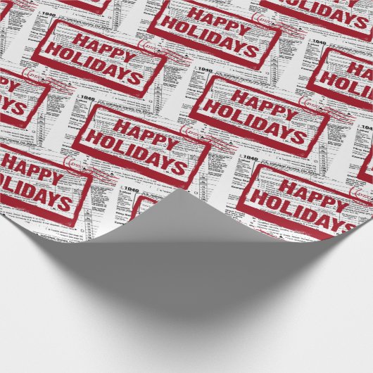 Wrapping Paper über die Weihnachtssteuer Geschenkpapier (Ecke)