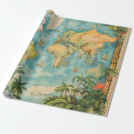 Wrapping Paper- Vintage Atlas Geschenkpapier