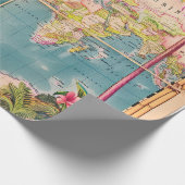 Wrapping Paper-Vintage Atlas Wrapping Paper Geschenkpapier (Ecke)
